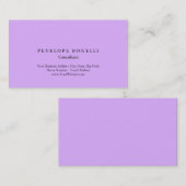 Modern Mauve Mallow Pink Minimalist Consultant Visitekaartje (Voorkant / Achterkant)