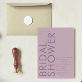 Modern Mauve Paars Lila Name Vrijgezellenfeest Kaart