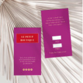 Modern Mauve Red Retail Prijs Label Visitekaartje