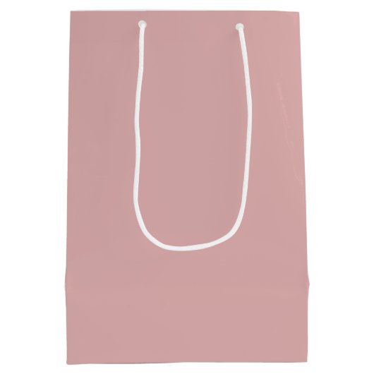 Modern mauve roze Plain Solid Kleur Medium Cadeauzakje (Achterkant)