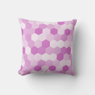 Modern Mauve zeshoekig geometrisch patroon Kussen