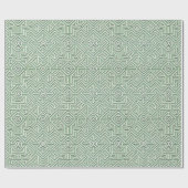 Modern Maze Sage Green Cadeaupapier (Vlak)