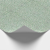 Modern Maze Sage Green Cadeaupapier (Hoek)