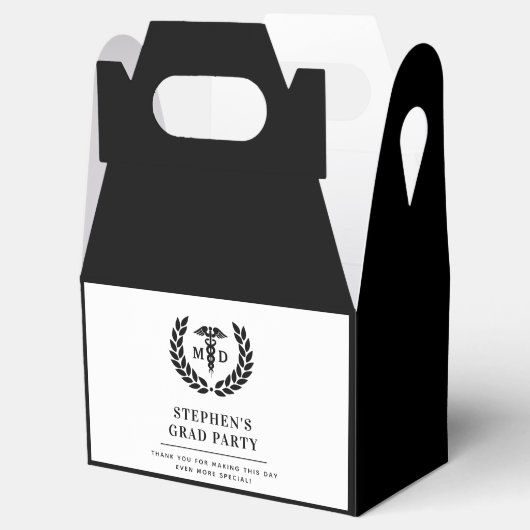 Modern MD Doctor of Medicine Med School Afstuderen Bedankdoosjes (Geopend)