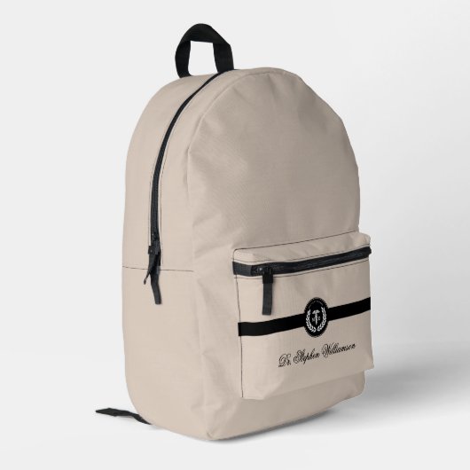 Modern MD Doctor of Medicine Med School Afstuderen Bedrukte Rugzak (Achterkant Hoek Links)