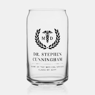 Modern MD Doctor of Medicine Med School Afstuderen Blikvorm Glas