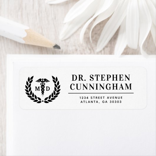Modern MD Doctor of Medicine Med School Afstuderen Etiket (Insitu)