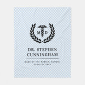 Modern MD Doctor of Medicine Med School Afstuderen Fleece Deken (Voorkant)