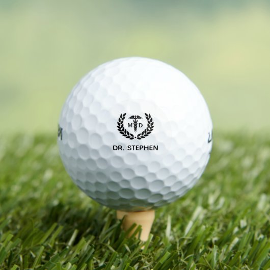 Modern MD Doctor of Medicine Med School Afstuderen Golfballen (Insitu Shirt)