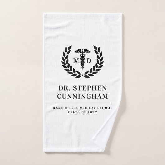Modern MD Doctor of Medicine Med School Afstuderen Handdoek (Handdoek)