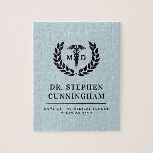 Modern MD Doctor of Medicine Med School Afstuderen Legpuzzel (Verticaal)