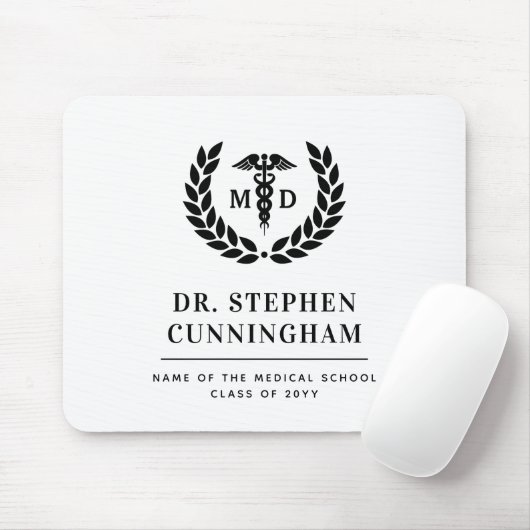 Modern MD Doctor of Medicine Med School Afstuderen Muismat (Met muis)