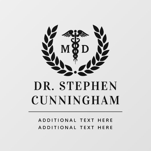 Modern MD Doctor of Medicine Med School Afstuderen Raamsticker (Vel)