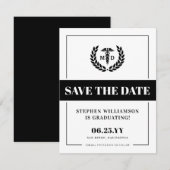 Modern MD Doctor of Medicine Med School Afstuderen Save The Date (Voorkant / Achterkant)