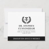 Modern MD Med School Afstuderen Advies en wensen Notitiekaartje (Voorkant)