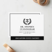 Modern MD Med School Afstuderen Advies en wensen Notitiekaartje (Voorkant / Achterkant in situ)
