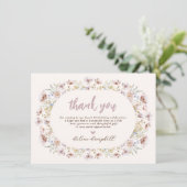 Modern Meadow Wildflower Sweet 16 Verjaardag Bedankkaart (Staand voorkant)