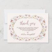 Modern Meadow Wildflower Sweet 16 Verjaardag Bedankkaart (Voorkant)