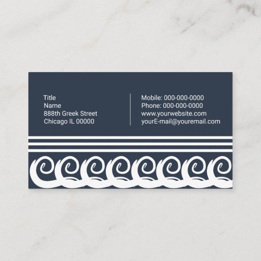 Modern Meander Visitekaartje (Achterkant)