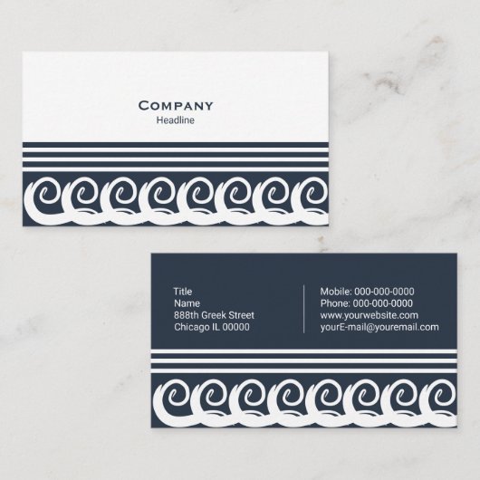 Modern Meander Visitekaartje (Voorkant / Achterkant)