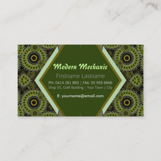 Modern Mechanic Visitekaartje (Voorkant)