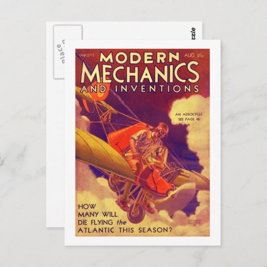 "Modern Mechanix" 1931  Tijdschrift Hoesje Briefkaart (Voorkant / Achterkant)
