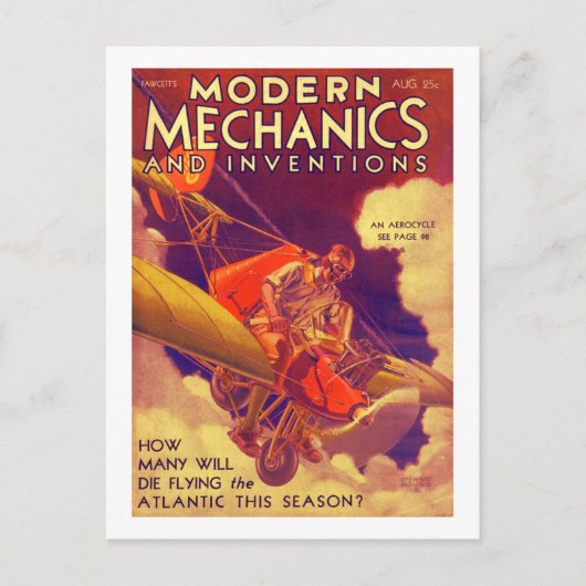"Modern Mechanix" 1931  Tijdschrift Hoesje Briefkaart (Voorkant)
