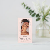 Modern Med Spa Wellness Floral Rose Arch Photo Visitekaartje (Staand voorkant)