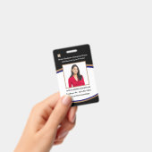 Modern Medewerker Bar Code Logo ID Aangepaste Kaar Badge (Handheld)