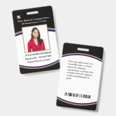 Modern Medewerker Bar Code Logo ID Aangepaste Kaar Badge (Voor- en achterkant)