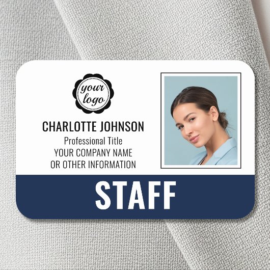 Modern Medewerker Bedrijfspersoneel ID Foto Logo N Naamplaatje