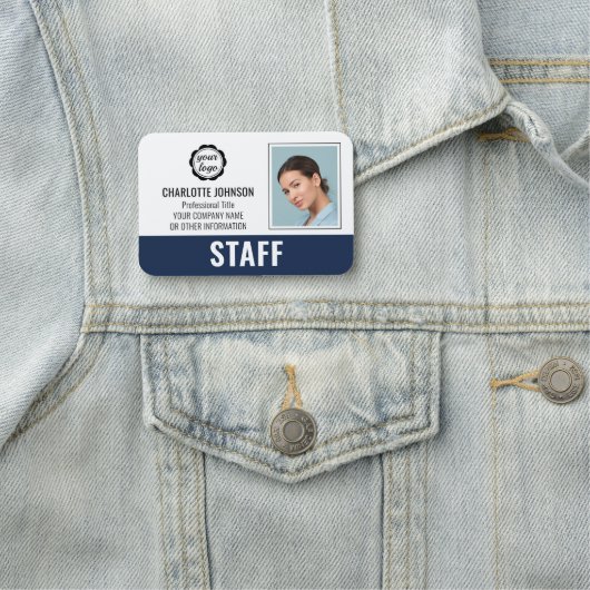 Modern Medewerker Bedrijfspersoneel ID Foto Logo N Naamplaatje (In situ)