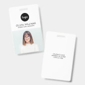 Modern Medewerker Foto ID Bedrijf Badge (Voor- en achterkant)