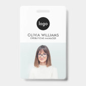 Modern Medewerker Foto ID Bedrijf Badge (Voorkant)