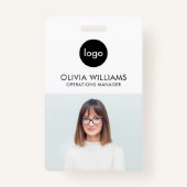 Modern Medewerker Foto ID Bedrijf Badge (Voorkant)