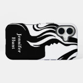Modern, Medewerker, Zwart&Wit iPhone 16 Hoesje (Achterkant horizontaal)