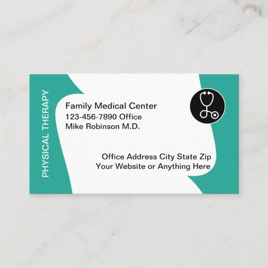 Modern Medical Doctor Business Cards Design  Visitekaartje (Voorkant)