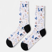 Modern Medical Doctor Nurse Pattern Sokken (Links)