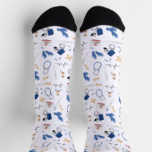 Modern Medical Doctor Nurse Pattern Sokken (Top)