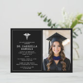 Modern Medical School Graduate Doctor Graduation Kaart (Staand voorkant)