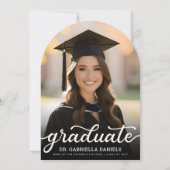 Modern Medical School Graduate Photo Graduation Kaart (Achterkant)