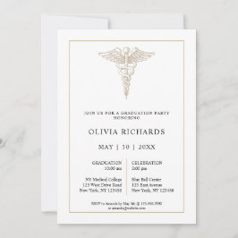 Modern Medical School Graduation Party Kaart