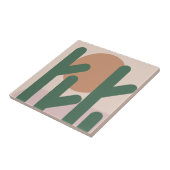 Modern medio-cactus Art Earthy Patroon Tegeltje (Zijkant)