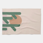 Modern medio-cactus Art Earthy Patroon Theedoek (Horizontaal)