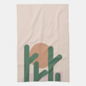 Modern medio-cactus Art Earthy Patroon Theedoek (Verticaal)