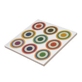 Modern Medio eeuw Geometrisch patroon wit klein Tegeltje (Zijkant)