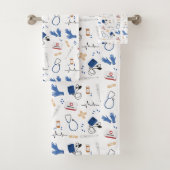 Modern Medisch Arts Verpleegkundige Patroon Bad Handdoek (Insitu)