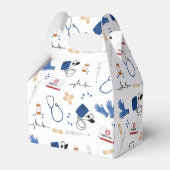 Modern Medisch Arts Verpleegkundige Patroon Bedankdoosjes (Voorkant Zijde)