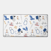 Modern Medisch Arts Verpleegkundige Patroon Bureaumat (Voorkant)