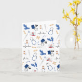 Modern Medisch Arts Verpleegkundige Patroon Kaart (Gele Bloem)